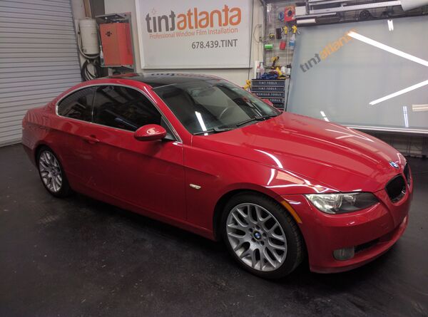 BMW 335i Coupe professional window tint installation Salt Lake City metro