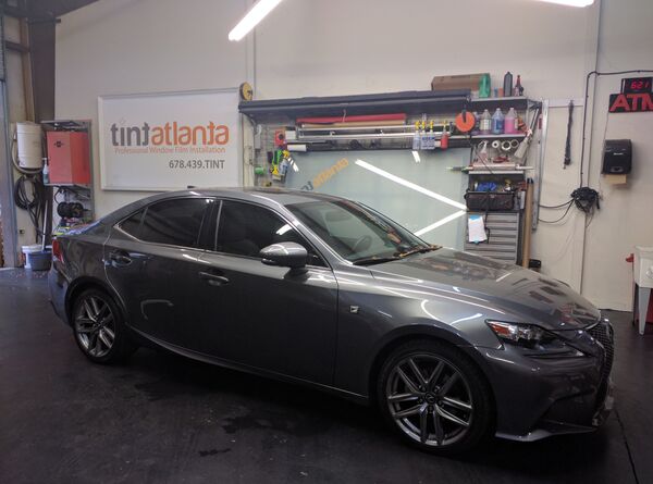 Gray Lexus IS F-Sport with ceramic window tint tintsaltlake